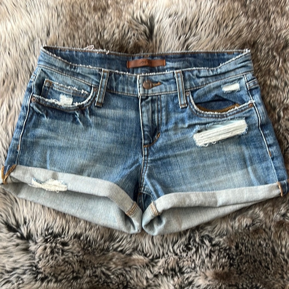 Joe’s Jeans Distressed rolled denim shorts - Picture 2 of 6